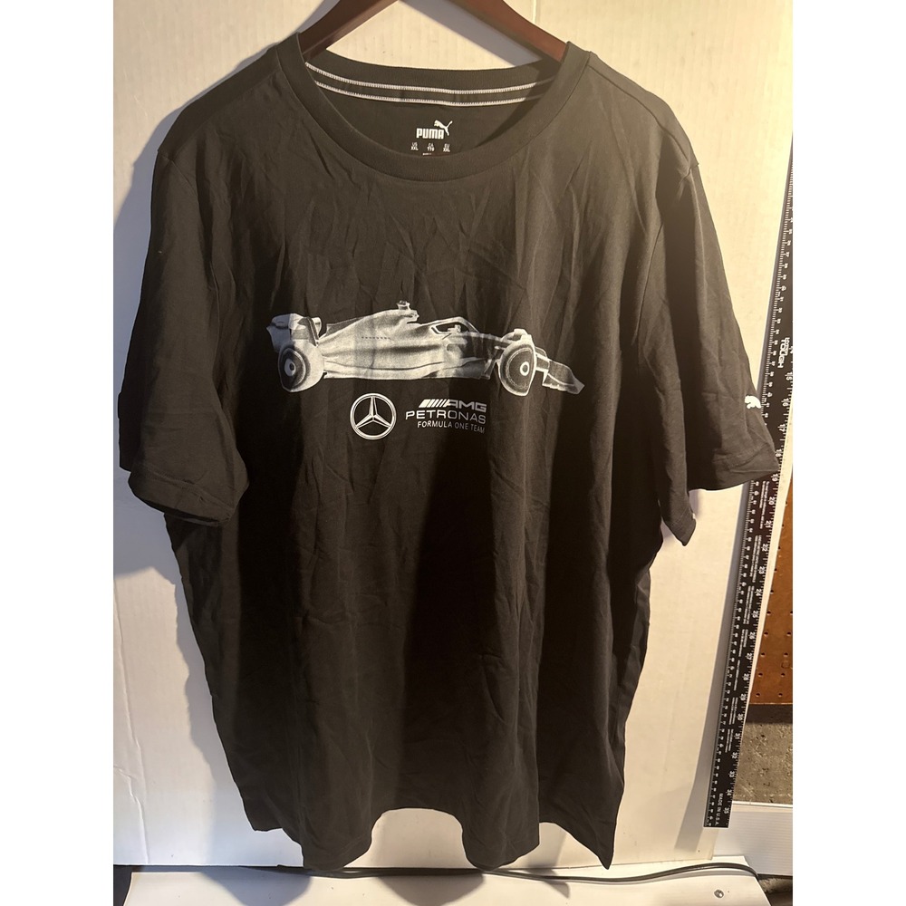 Puma Mercedes AMG Petronas Formula One F1 Team Graphic T-Shirt Black XXL NEW